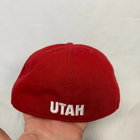 Utah Utes Baseball Cap Hat NCAA Red Embroidered '47 Mens Medium University Utah - Picture 5 of 11